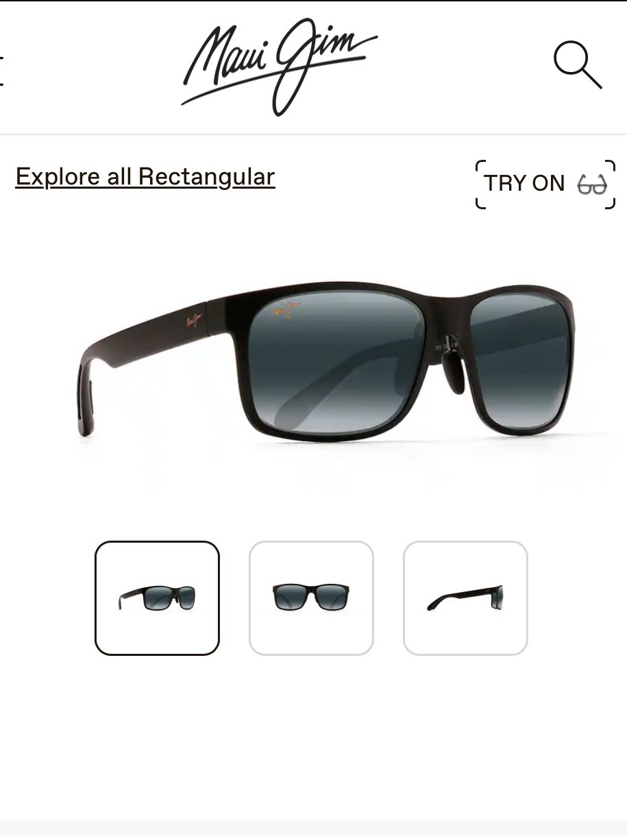 Maui Jim Red Sans Matte Black Frame Sunglasses